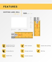 ZEBRA ELTRON 1.5×1 (1-1/2″ x 1″) Direct Thermal Labels – (100) Rolls of 520