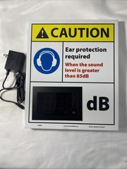 SCS605 Decibel Meter Sign, Caution Ear Protection Required