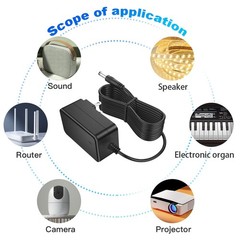 12V 2.5A Power Supply 30W AC Adapter, 10ft DC in 12V Power Cord for Lights Sp…