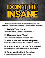 Insanity HEAVY DUTY Double Sided Alien Tape Removable Acrylic Gel Adhesive 10ft