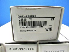 Cole-Parmer Micropipette Fully Autoclavable Variable Volume 1-10ml 21600-74