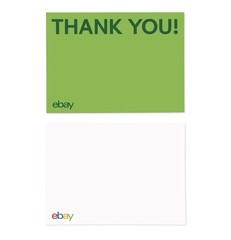 EBAY Thank You Cards Pack of 100 Cards in Red, Blue, Green, Yellow NEW & SEALED