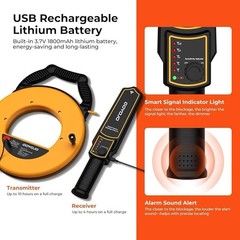 GOYOJO Pipe Locator Kit, 30M Detector for PVC/Metal Pipes, IP67 Rated
