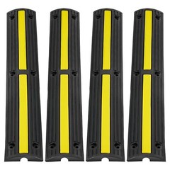 4 PCS 39” Cable Protector Ramp 18000 lbs Speed Bump Floor Cable Protector
