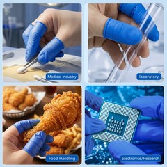 JMU Finger Cots Medium Latex Fingertip Protective Anti Static Powder Free
