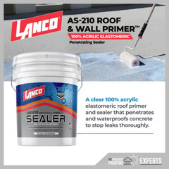 Lanco Roof Primer & Sealer AS-210 5 Gal.100% Acrylic Clear Constant Flexibility