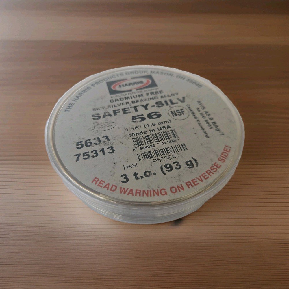 Harris Safety-Silv 56 56% Silver Solder Brazing Alloy 3 Troy Ounce