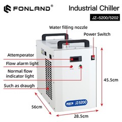 JZ JZ5200 JZ5202 CO2 Industrial Water Chiller for CO2 Laser Cutting Machine