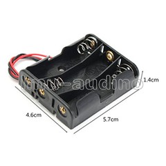 10PCS Plastic Battery Storage Case Box Holder For 3 X AA 3xAA 4.5V with wire