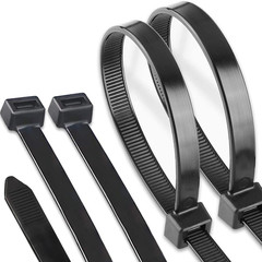 Black Zip Ties Heavy Duty 18 Inch Outdoor, 250Lb Extra Large Cable Tie Wraps