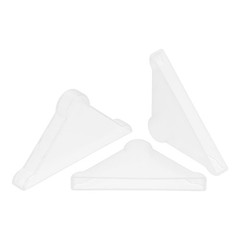 uxcell 20Pcs Plastic Corner Protectors 5x50mm Triangle Shape 5x50mm, White