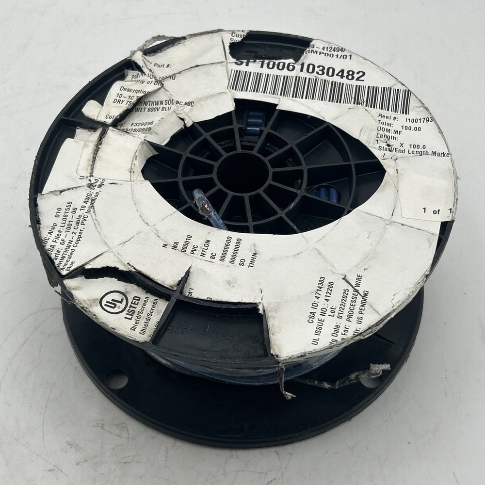 Encore #10awg Solid THHN/THWN Building Wire Blue /100ft