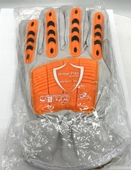 Armor Flex Gloves Cut A6 Protection Hi-Vis Orange TPR Reinforced Wing Thumb XXL