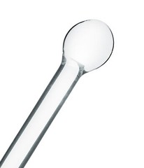Eisco 10 Pack of 7.9″ Glass Stirring Rods with Spade & Button Ends, 6mm Diameter