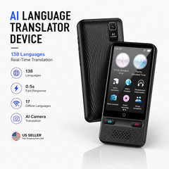 AI Language Translator Device 138 Languages Two-Way Real-Time Translation