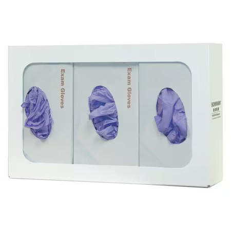 Bowman Dispensers Gb-003 Glove Dispenser, Steel, Holds (3) Boxes , White , 10