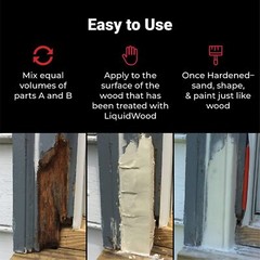 No Shrink Wood Epoxy Filler for Repairing Damaged Wood Interior Exterior Use