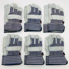 MCR Safety 1400 Split Leather Palm Work Gloves Size XL Safety Cuff 2.5″L 6 Pair