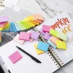 (50 Pads) Sticky Notes 1.5×2, 10 Colors Self Sticky Notes, Sticky Pads, Recyc…