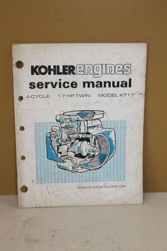 Kohler Service Manual KT17 4-Cycle 17HP Twin TP-1294 1/1979