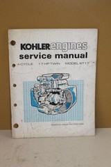 Kohler Service Manual KT17 4-Cycle 17HP Twin TP-1294 1/1979