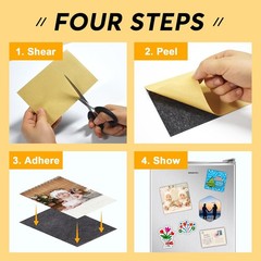 Magnetic Sheets with Adhesive Backing, 6 Pack 4″x6″ Picture Size, Photo Magnets
