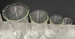PYREX Glass Beakers Laboratory Science Equipment 1000 ml-600 ml-250 & 100