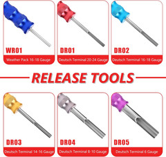 12Pcs Deutsch Crimp Tool Kit Weather Pack Crimpers Close Barrel & Open Barrel Cr