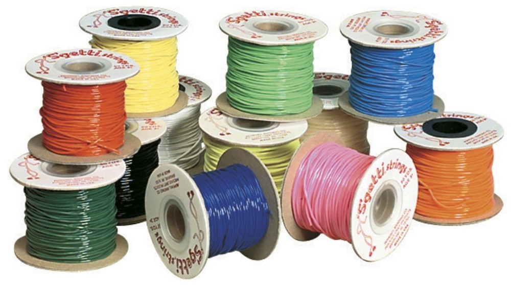 S’Getti Plastic Round Lacing String, Assorted Colors, Set of 12