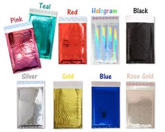 5×9 Reflective Metallic Bubble Mailers, Padded Shipping Mailing Glossy Envelopes
