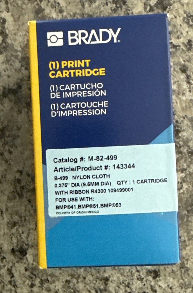 Brady M-82-499 Product#-143344 Print Cartridge For BMP41,BMP51-BMP53