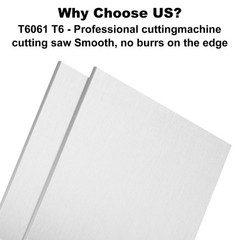 2 Pcs 6061 T6 Flat Plain Aluminum Sheet Metal Plate Finely Polished 6x6x0.236