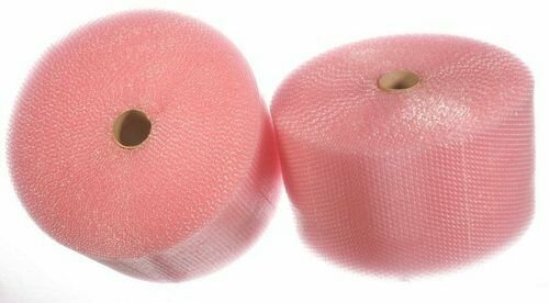 300′ x 12″ Lot 3/16″ (Sm) Pink Anti-Static Bubble Cushioning Wrap Free Shipping