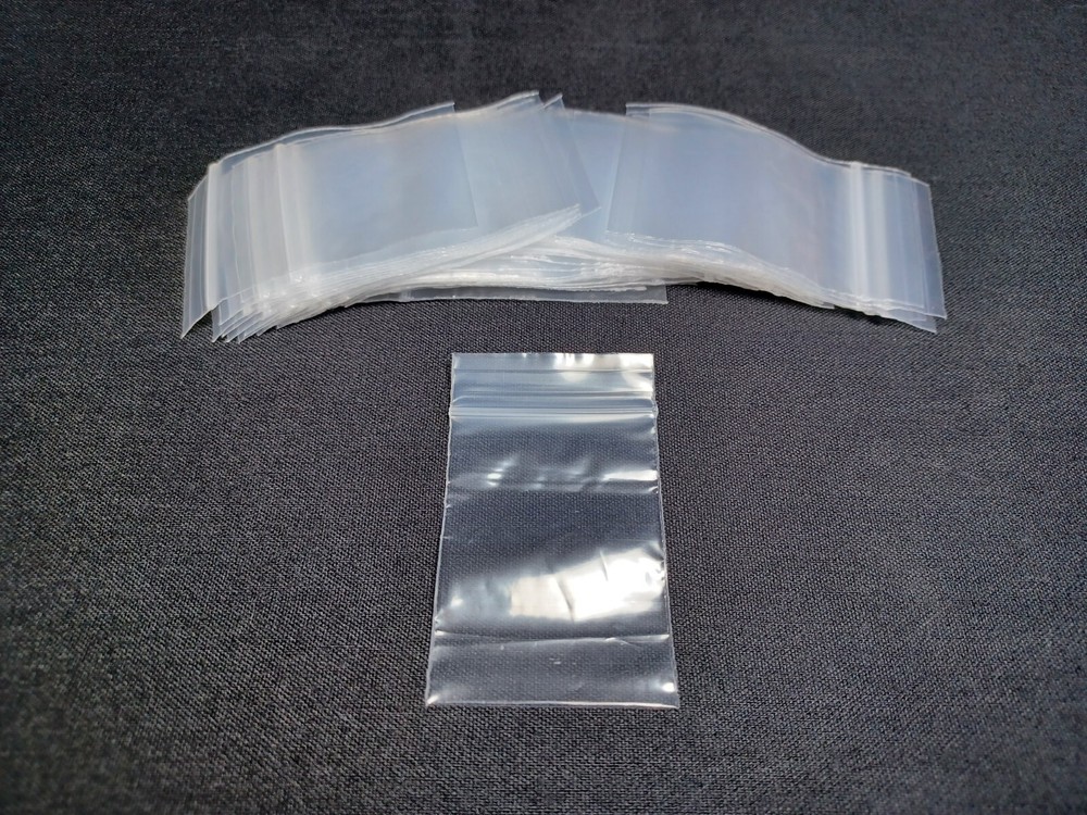1.5inch(Wide) x 2inch(Length) 2mil Clear Plastic Reclosable Zipper Poly Bags