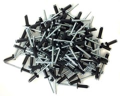 100 3/16″ Small Head Black Painted Aluminum Exploding Pop Rivets #1283