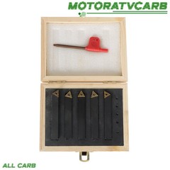 ALL-CARB 5 Pack 3/8″ Carbide Indexable Turning Tool Bit With Carbide Inserts