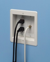 White Recessed Mounting Box for Electrical Outlets