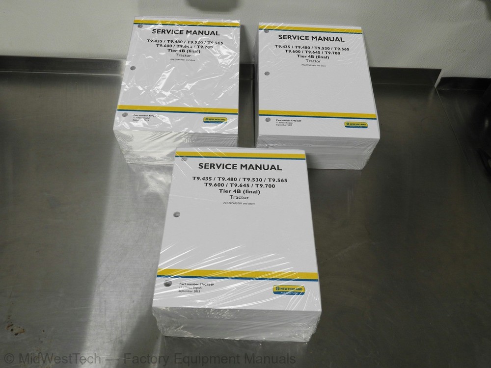 New Holland T9.435, T9.480,T9.530,T9.565,T9.600,T9.645,T9.700 T4B Service Manual