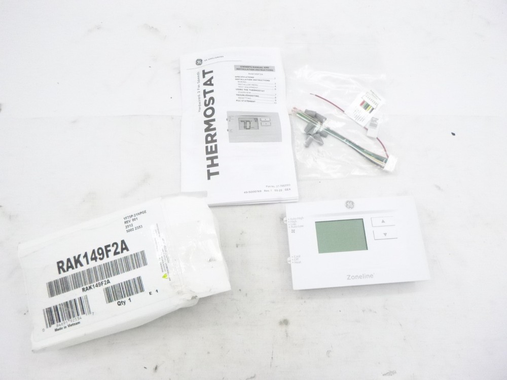 GE Non Programmable Wall Thermostat RAK149F2A for Air Conditioning or Heat Pump