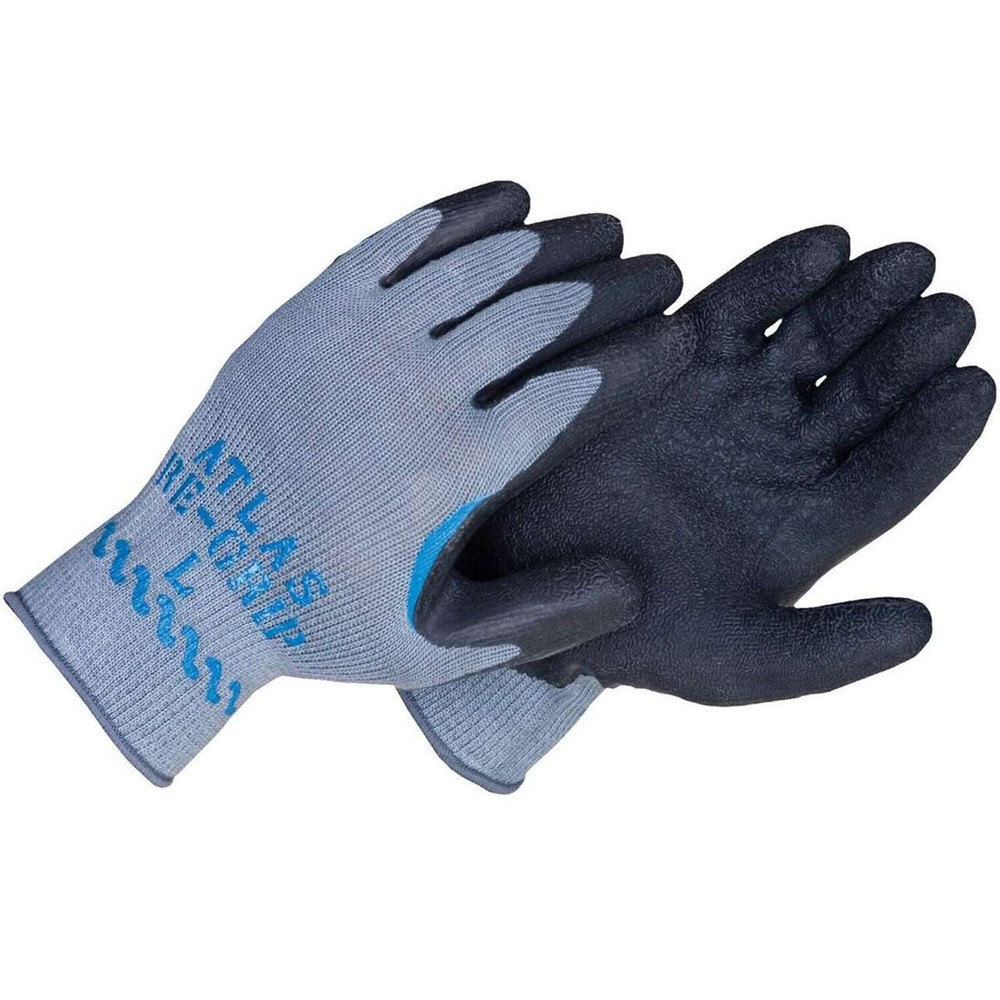 12- 330 BLACK LATEX RUBBER Palm Coated PROTECTIVE WORK GLOVES EXTRA GRIP MEDIUM
