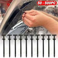 100 Pcs Nylon Universal Cable Tie Buckle for Car, T Style Automotive Zipper Clip