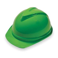 Msa Safety 10035213 Hard Hat, V-Gard 500, Polyethylene, 6 Point Ratchet, Type