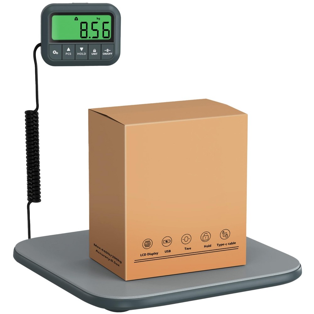 High Precision Digital Shipping Scale 440lb/0.35oz – Tare, Hold, Count Functions