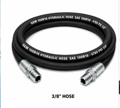 3/8″ 2 wire 100R16 Hydraulic Hose Assembly with NPT Male 3/8″ fittings 4785 PSI