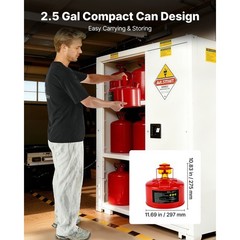 Uimoso 2.5 Gallon Red Safety Gas Can with Flame Arrester and Funnel