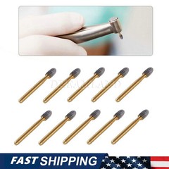 10Pcs Dental Tungsten Carbide Burs Trimming & Finishing Egg Football Bur FG 7408