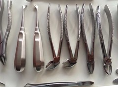 32 Pcs ORAL DENTAL EXTRACTION SURGERY EXTRACTING ELEVATORS FORCEPS INSTRUMENTS