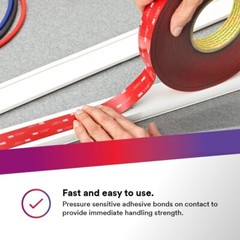3M 5952 VHB Tape, Black 1/2″ Wide x 36 Yards Long, 45.0 Mil (Pack of 1)