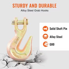 Transport Binder Chain 4,900 lbs. Load Capacity G80 Tow Chain 5/16 in. x 20 ft.