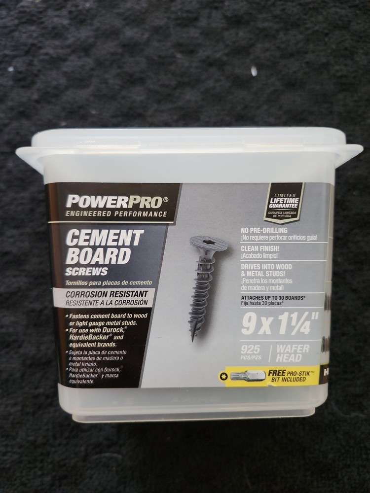 Power Pro #9 x 1-1/4-in Star -Drive Self-tapping Cement board Screws 925 Count
